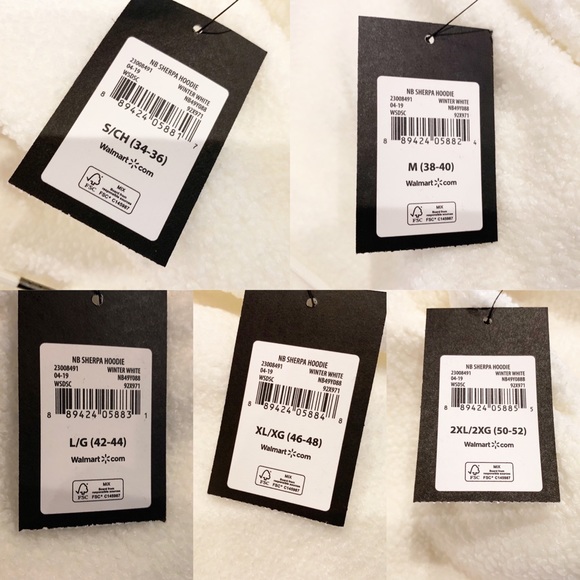 Winter White Sherpa Hoodie Pullover Sweatshirt NWT - Picture 10 of 10